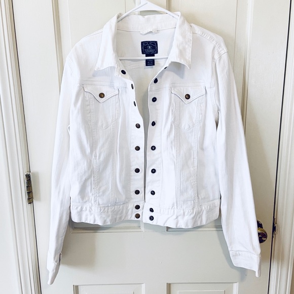 Lucky Brand Jackets & Blazers - Lucky brand white denim jean jacket countrywestern